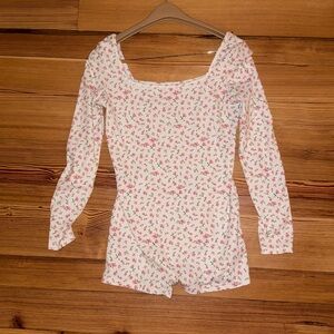 Floral Long Sleeve Romper